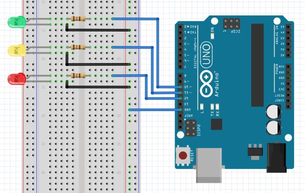 Schéma Arduino LEDs